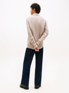 Tommy Badge Terry Crew Neck Sweatshirt — Grey 4