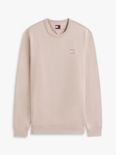 Tommy Badge Terry Crew Neck Sweatshirt — Grey 5