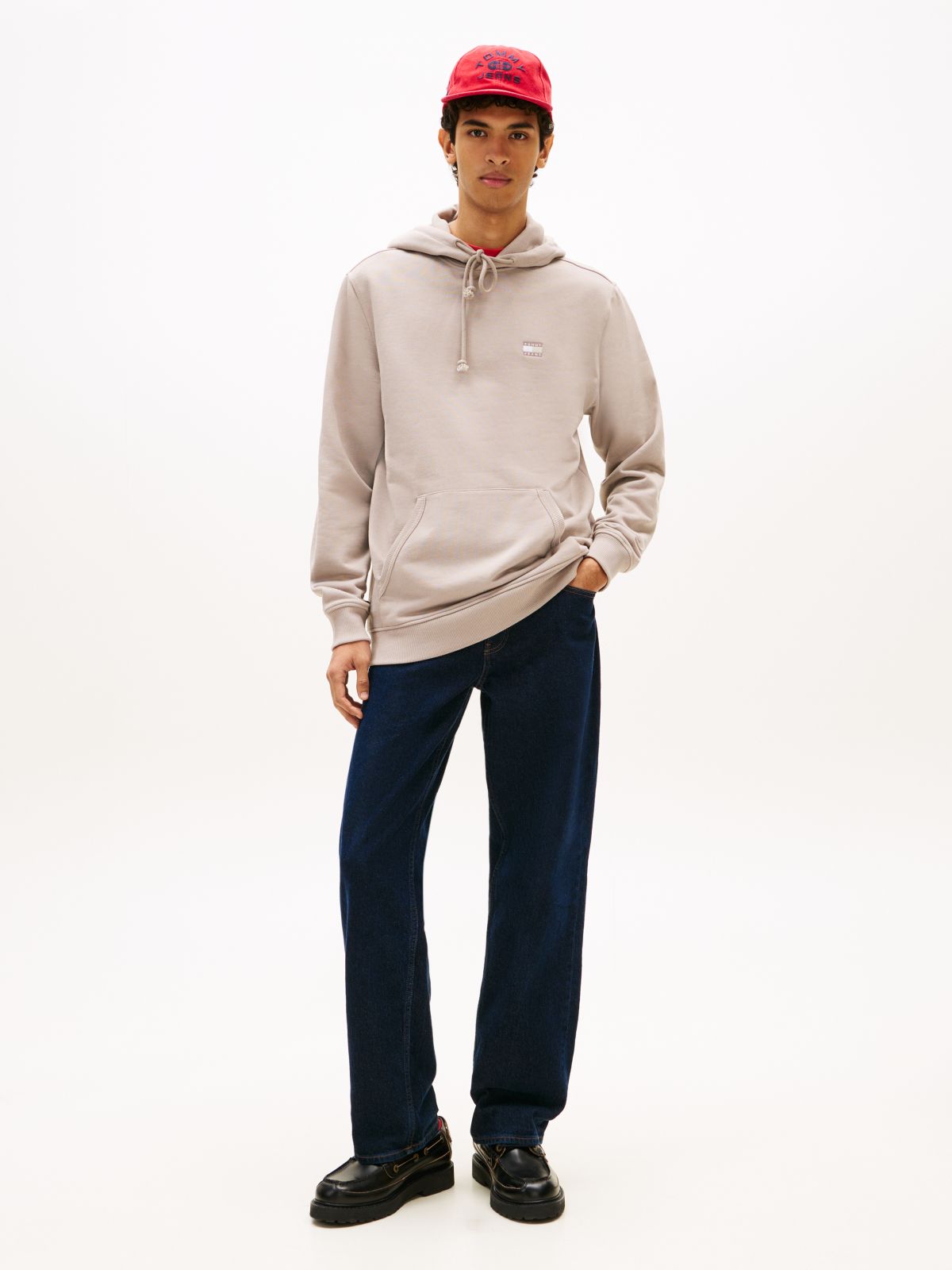 Tommy Badge Terry Hoody — Grey