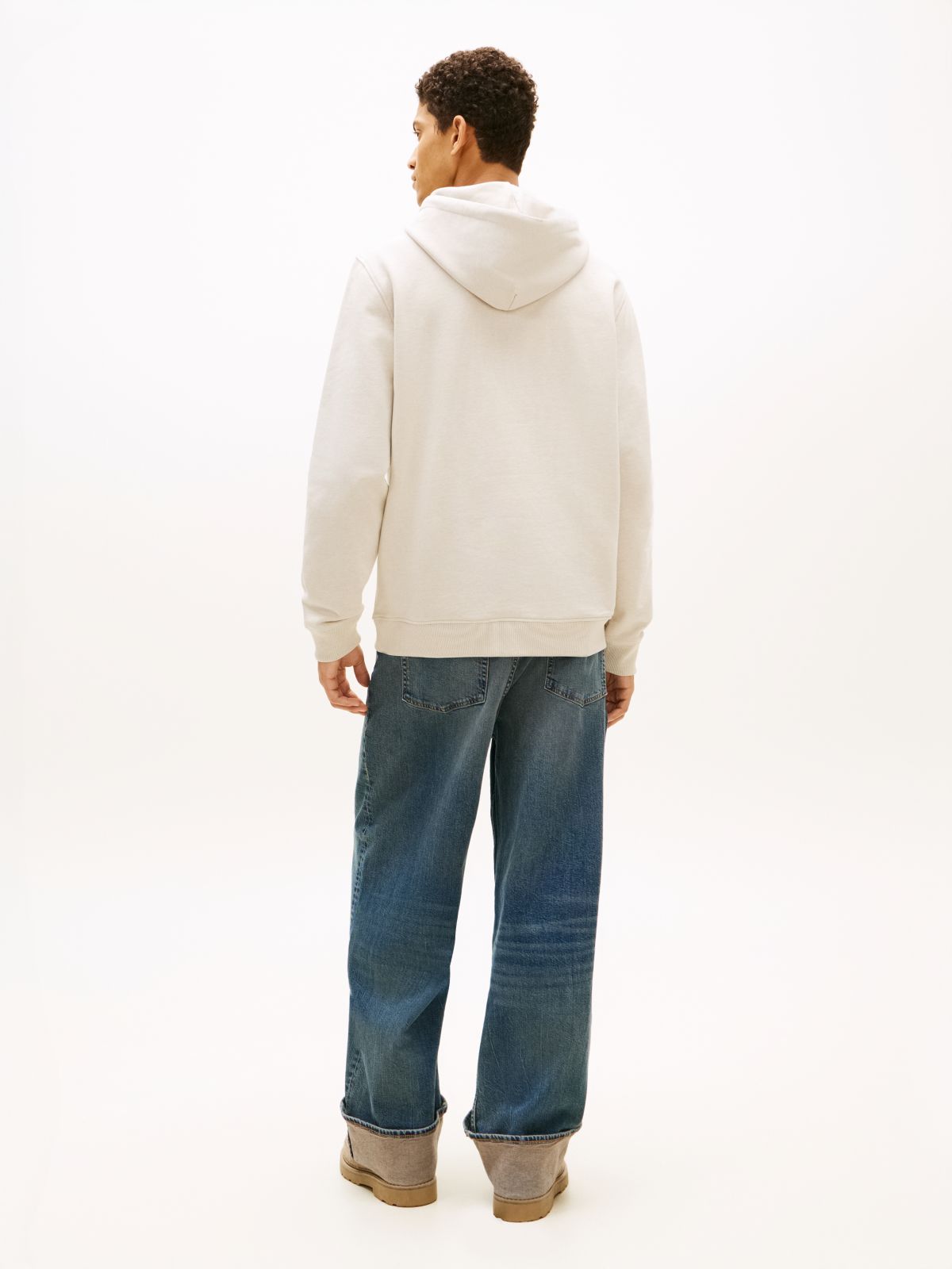 Tommy Badge Terry Hoody — White