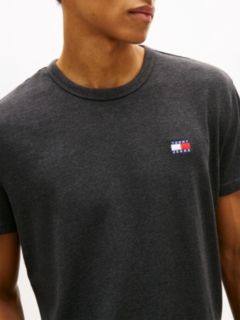 Tommy Badge Jersey Crew Neck T-Shirt — Black 2