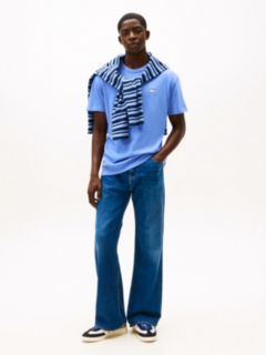Tommy Badge Jersey Crew Neck T-Shirt — Blue 3