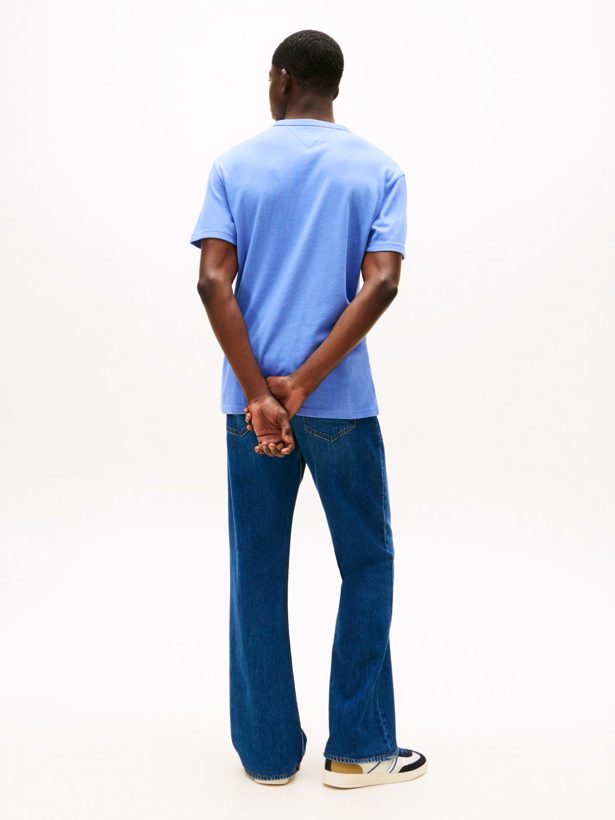 Tommy Badge Jersey Crew Neck T-Shirt — Blue