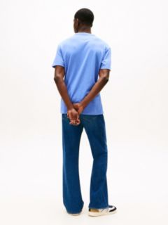 Tommy Badge Jersey Crew Neck T-Shirt — Blue 4