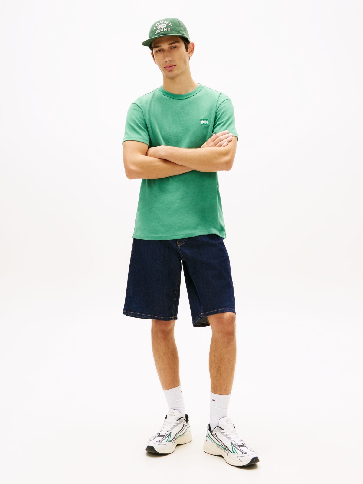 Tommy Badge Jersey Crew Neck T-Shirt — Green