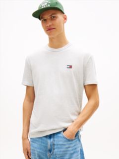 Tommy Badge Jersey Crew Neck T-Shirt — Grey 1