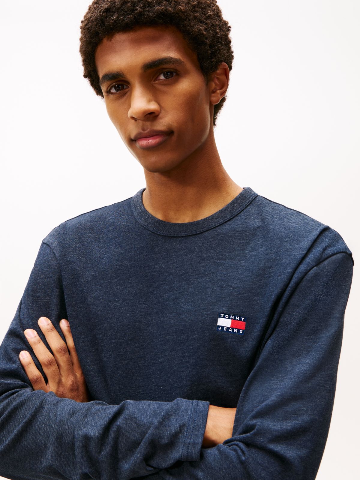 Tommy Badge Long Sleeve T-Shirt — Blue