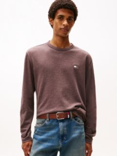 Tommy Badge Long Sleeve T-Shirt — Brown 1