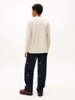 Tommy Badge Long Sleeve T-Shirt — White 4