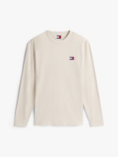 Tommy Badge Long Sleeve T-Shirt — White 5