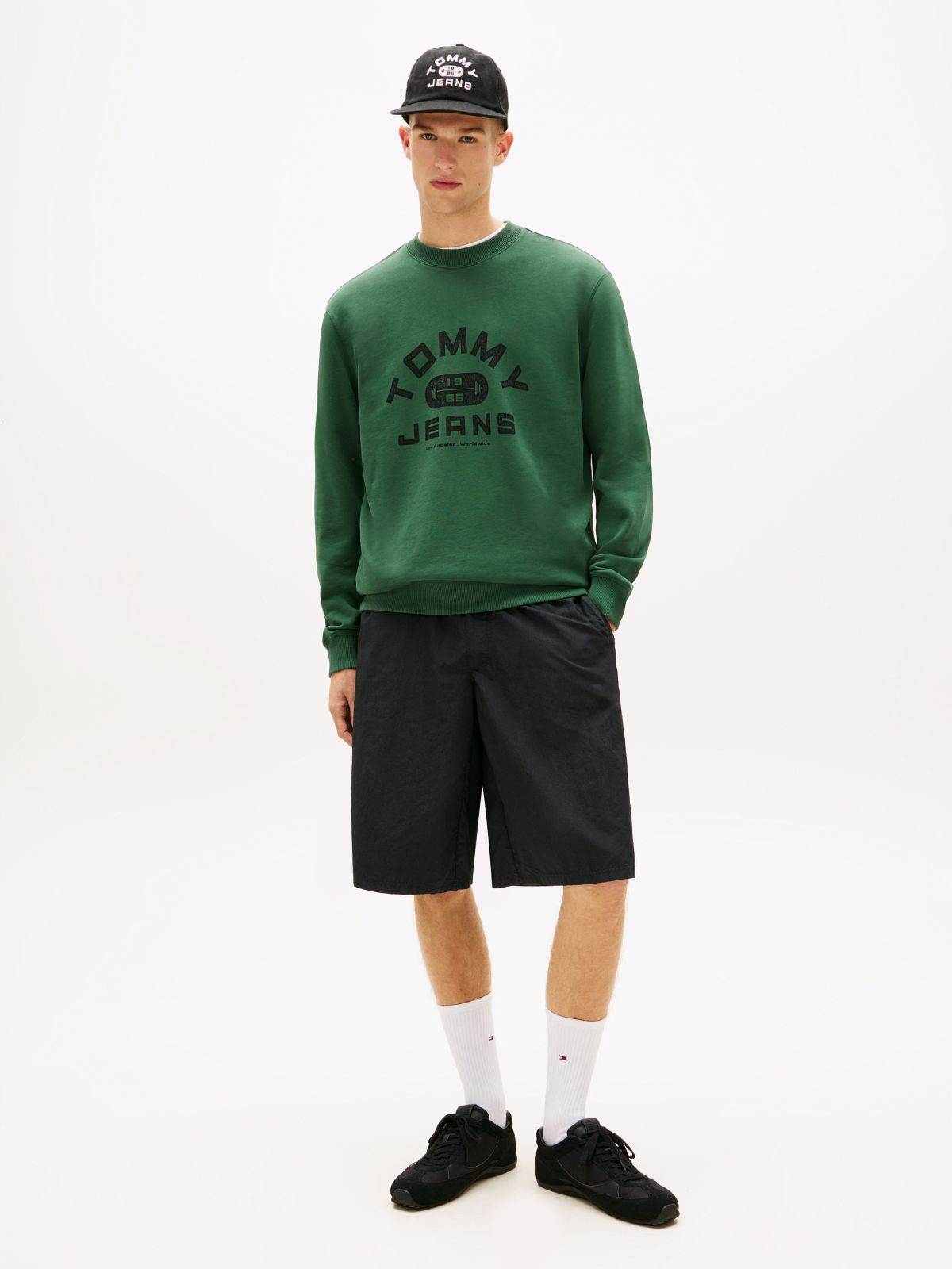Graphic Terry Crew Neck Sweatshirt — Green