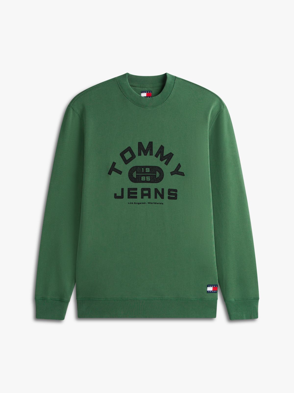 Graphic Terry Crew Neck Sweatshirt — Green