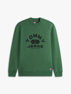 Graphic Terry Crew Neck Sweatshirt — Green 5