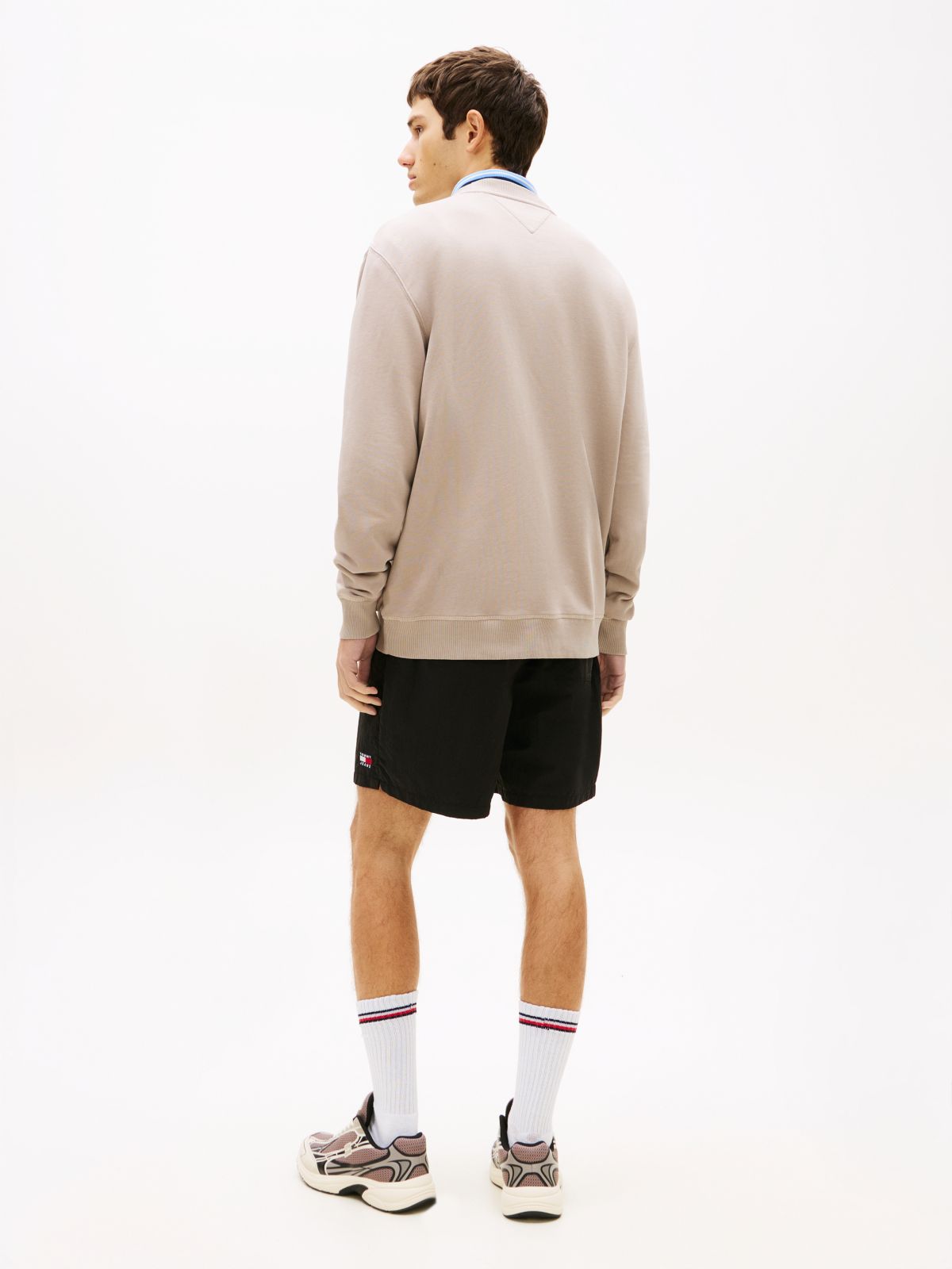 Graphic Terry Crew Neck Sweatshirt — Grey