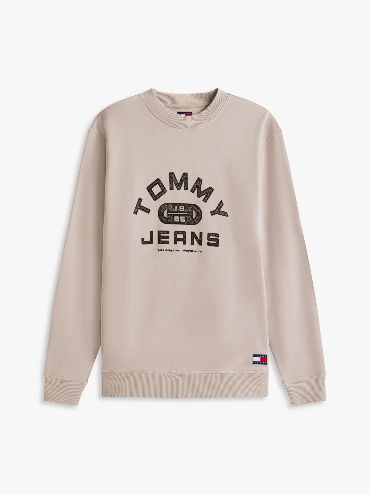Graphic Terry Crew Neck Sweatshirt — Grey