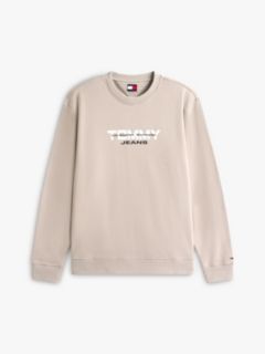 Logo Sueded Terry Crew Neck Sweatshirt — Grey 5