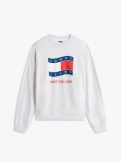 90s Wavy Flag Terry Crew Neck Sweatshirt — Grey 5