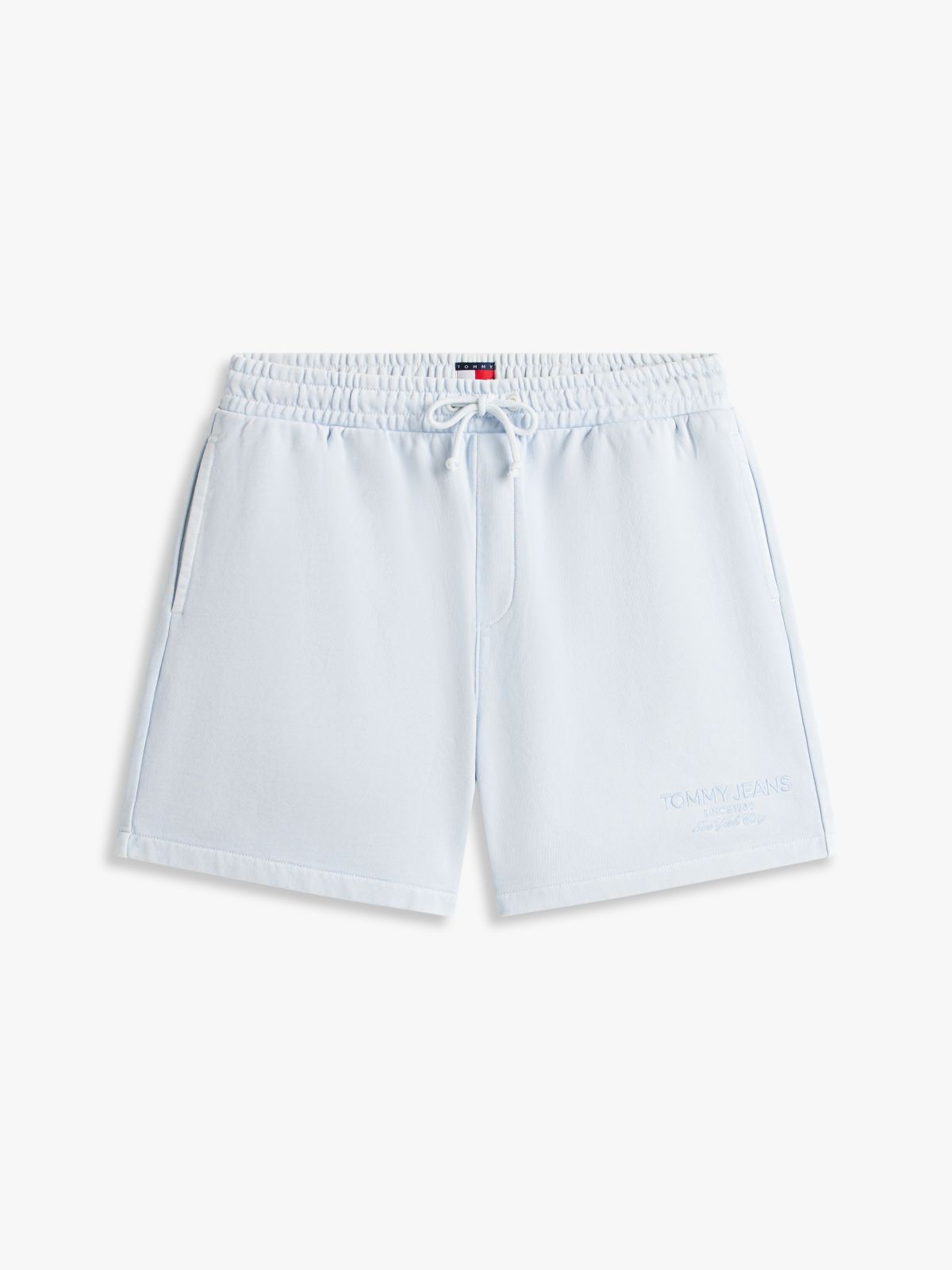 Classic Tonal Logo Embroidery Sweat Shorts — Blue