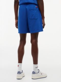 Classic Tonal Logo Embroidery Sweat Shorts — Blue 4