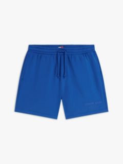 Classic Tonal Logo Embroidery Sweat Shorts — Blue 5