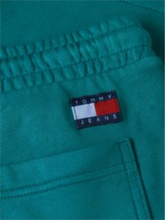 Classic Tonal Logo Embroidery Sweat Shorts — Green 6