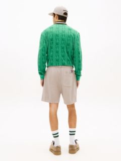 Classic Tonal Logo Embroidery Sweat Shorts — Grey 4