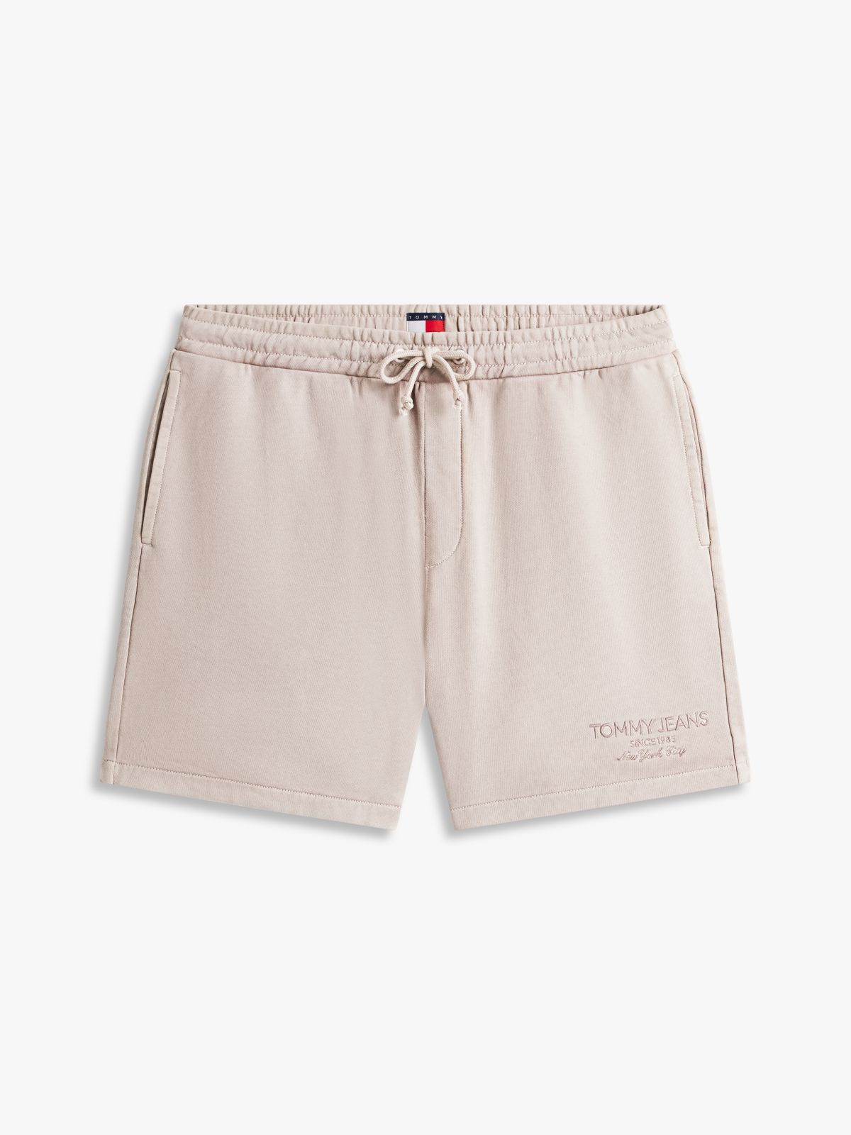 Classic Tonal Logo Embroidery Sweat Shorts — Grey