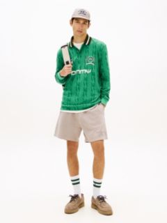 Classic Tonal Logo Embroidery Sweat Shorts — Grey 1