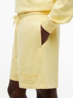 Classic Tonal Logo Embroidery Sweat Shorts — Yellow 3