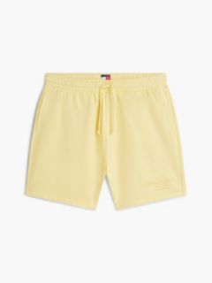 Classic Tonal Logo Embroidery Sweat Shorts — Yellow 5