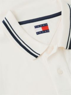 Tommy Flag Regular Fit Tipped Polo Shirt — Beige 6