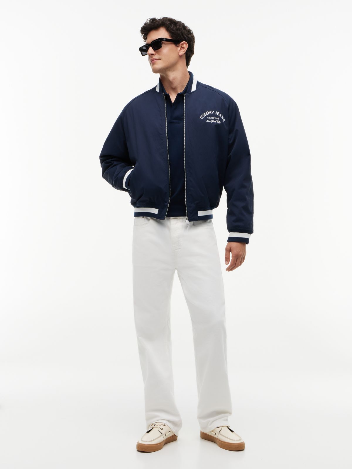 Tommy Flag Regular Fit Tipped Polo Shirt — Blue