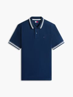 Tommy Flag Regular Fit Tipped Polo Shirt — Blue 5