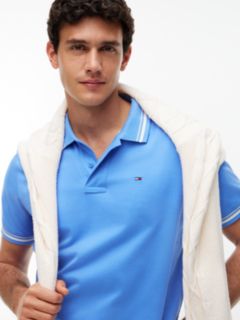 Tommy Flag Regular Fit Tipped Polo Shirt — Blue 3