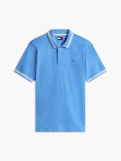 Tommy Flag Regular Fit Tipped Polo Shirt — Blue 5