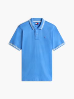 Tommy Flag Regular Fit Tipped Polo Shirt — Blue 6