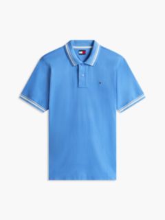 Tommy Flag Regular Fit Tipped Polo Shirt — Blue 7