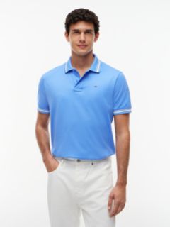 Tommy Flag Regular Fit Tipped Polo Shirt — Blue 1