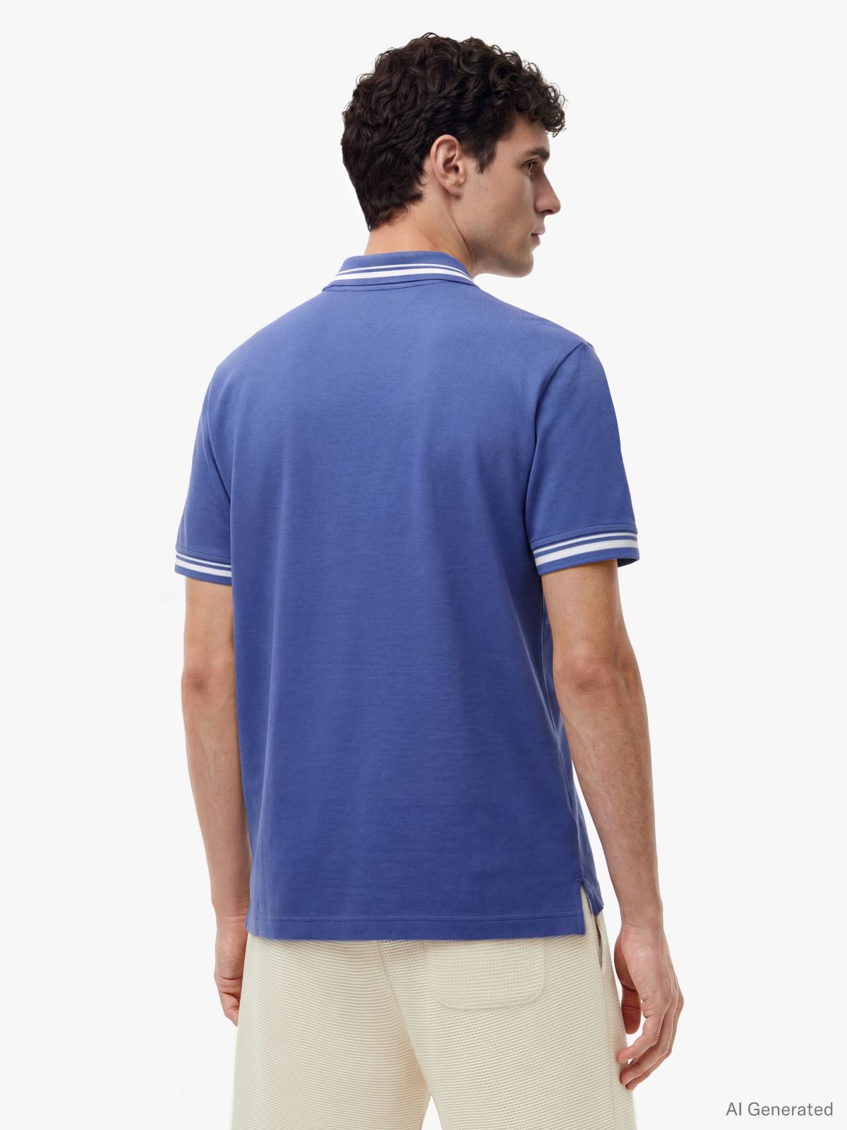 Tommy Flag Regular Fit Tipped Polo Shirt — Blue