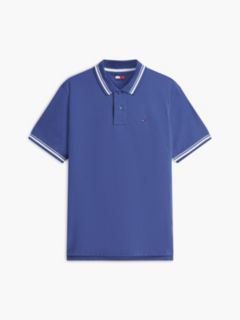 Tommy Flag Regular Fit Tipped Polo Shirt — Blue 5