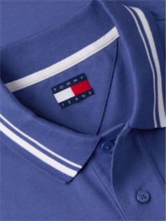 Tommy Flag Regular Fit Tipped Polo Shirt — Blue 6