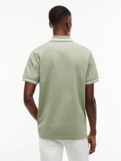 Tommy Flag Regular Fit Tipped Polo Shirt — Green 4