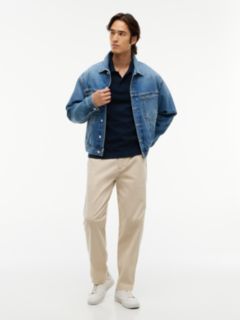 Tommy Badge Regular Fit Waffle Knit Polo Shirt — Blue 2