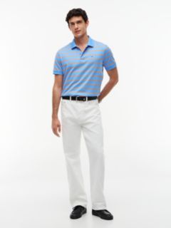 Tommy Flag Regular Fit Stripe Polo Shirt — Blue 2