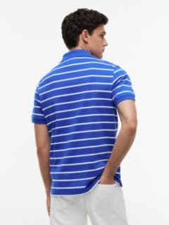 Tommy Flag Regular Fit Stripe Polo Shirt — Blue 4