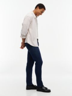 Austin Slim Tapered Leg Topstitch Jeans — Blue 3