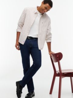 Austin Slim Tapered Leg Topstitch Jeans — Blue 5