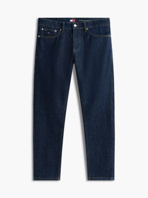 blue austin slim tapered leg topstitch jeans for men tommy jeans