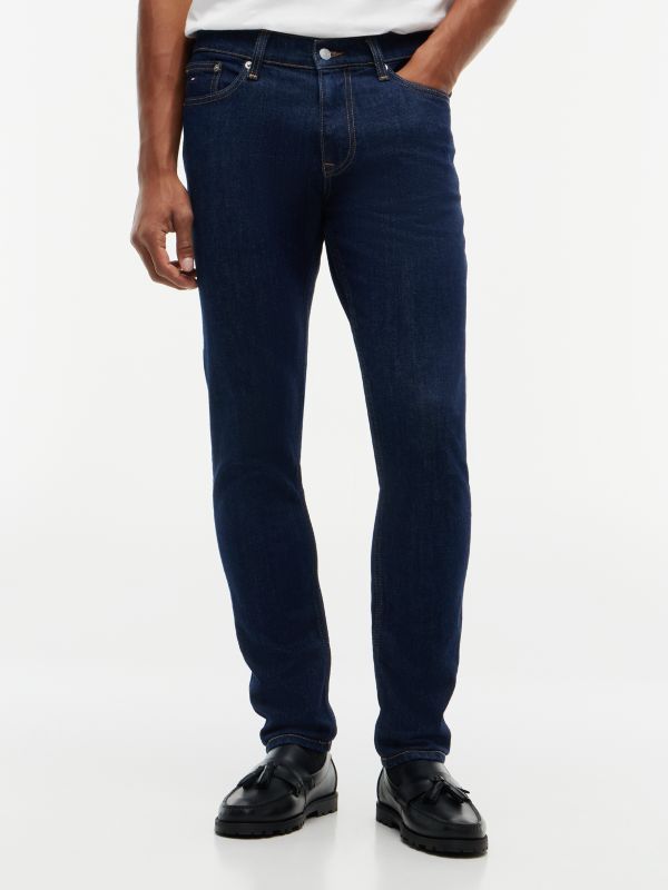 Austin Slim Tapered Leg Topstitch Jeans — Blue