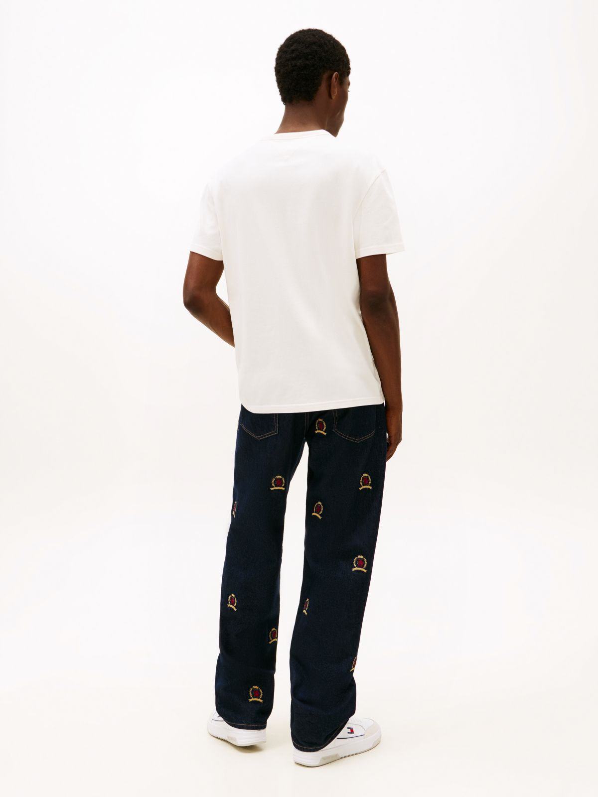 Logo Appliqué Jersey T-Shirt — White